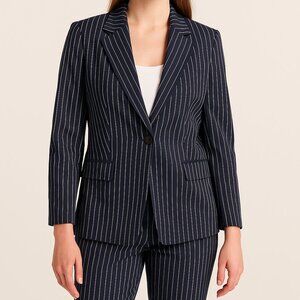J.Crew Collection Italian Fabric Navy Pinstripe Suit Set Size 10